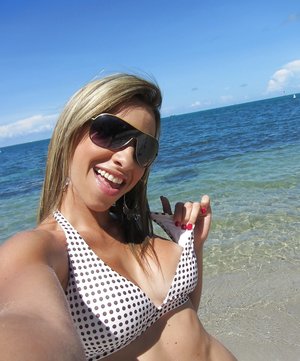 18 year old blond with big tits Aislin wets and fingers her pink slit in a tub